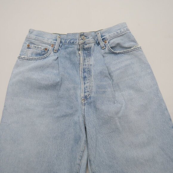 AGOLDE Dax Upside Pleated Waist Jeans In Sideline Wide Leg Size 27 - Picture 7 of 15
